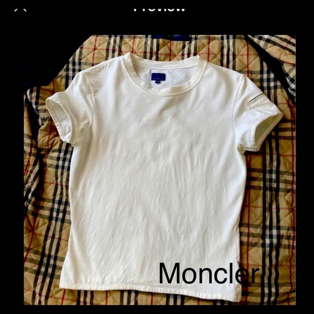 Authentic Moncler White Classic Top Size Medium